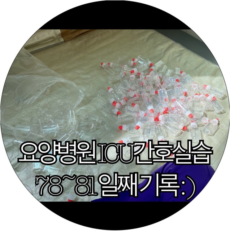  [간호조무사실습생 은느님]요양병원 ICU간호실습 78~81일째 기록 : )