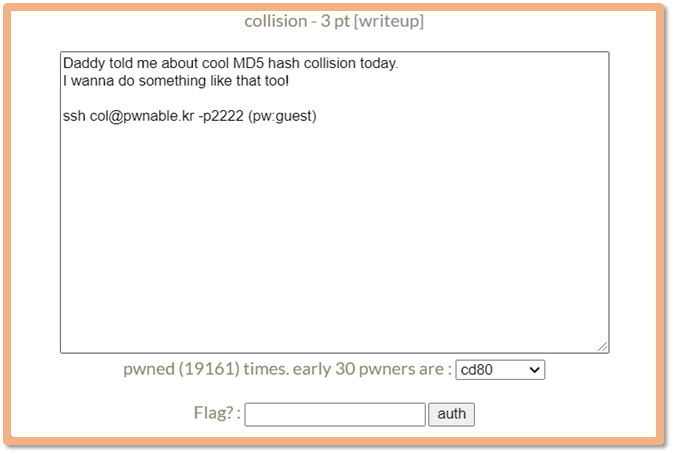  [WarGame] pwnable.kr [collision] hint & Write up