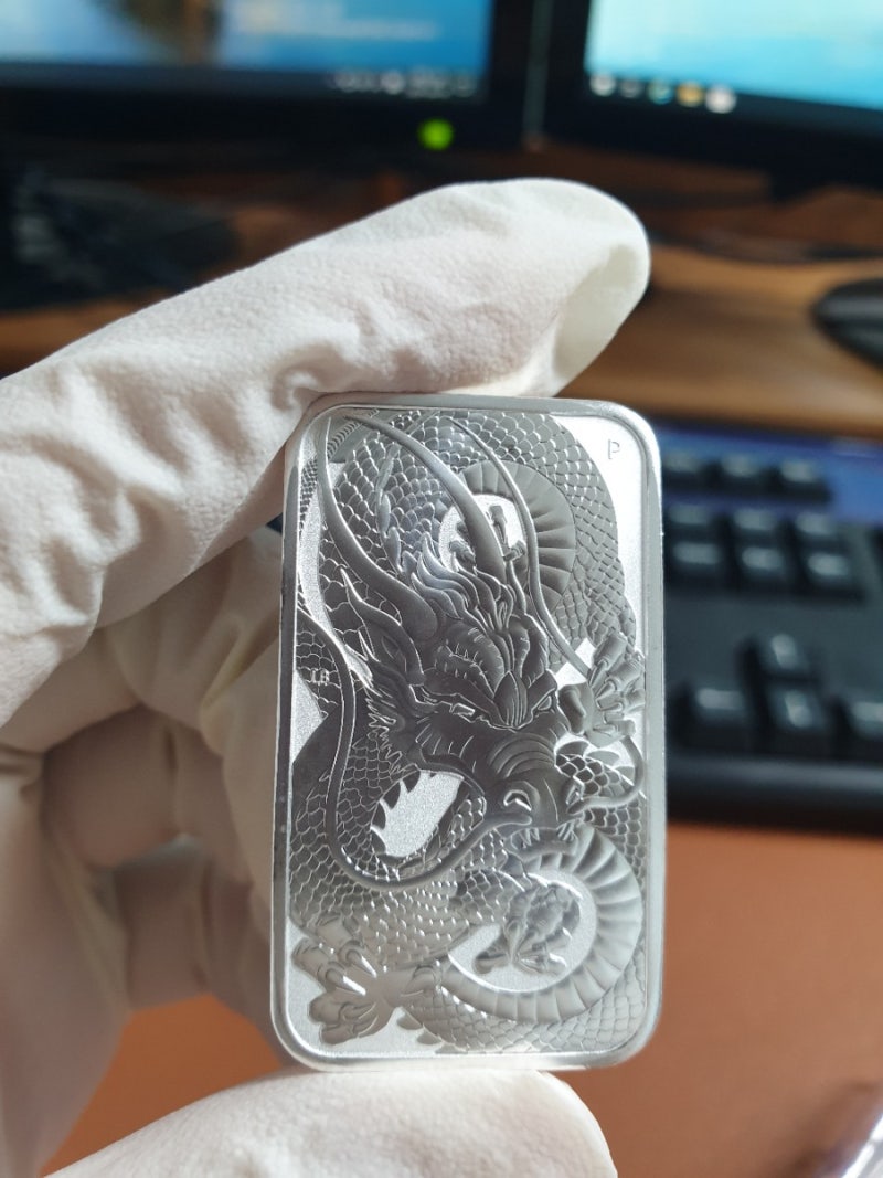 2021 Australia 1 oz Silver Dragon Rectangular Coin Bar 호주 퍼스민트 시그니처 드래곤 코인  실버바 코인스투데이 공구 후기 : 네이버 블로그