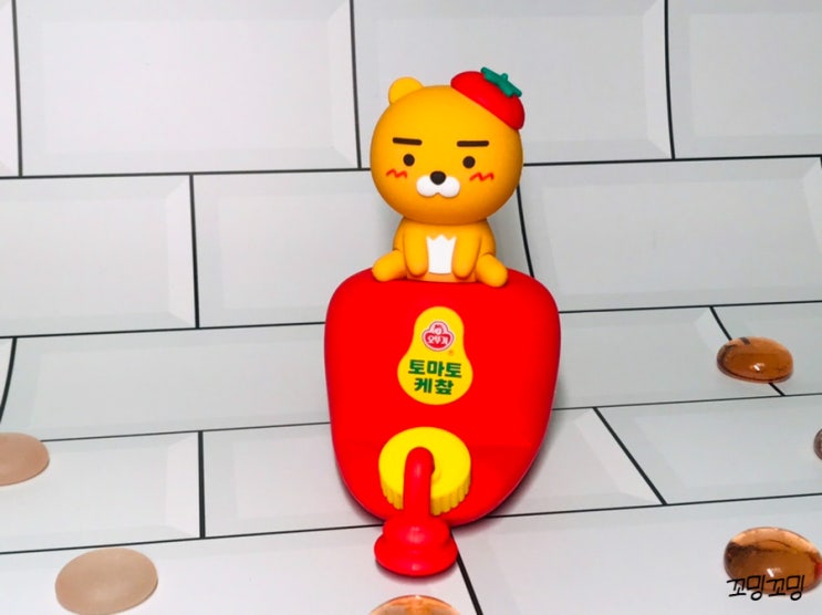  라이언 X 오뚜기 굿즈 휴대폰 거치대 귀여움 심쿵 주의