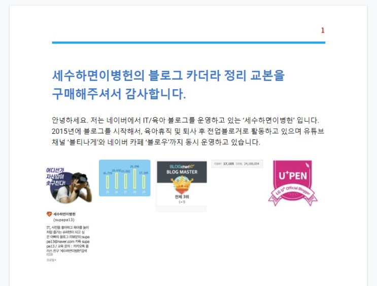  네이버 인플루언서 신청 고민? 세수하면이병헌 블로그 카더라 완벽 정리 전자책으로 해결~!