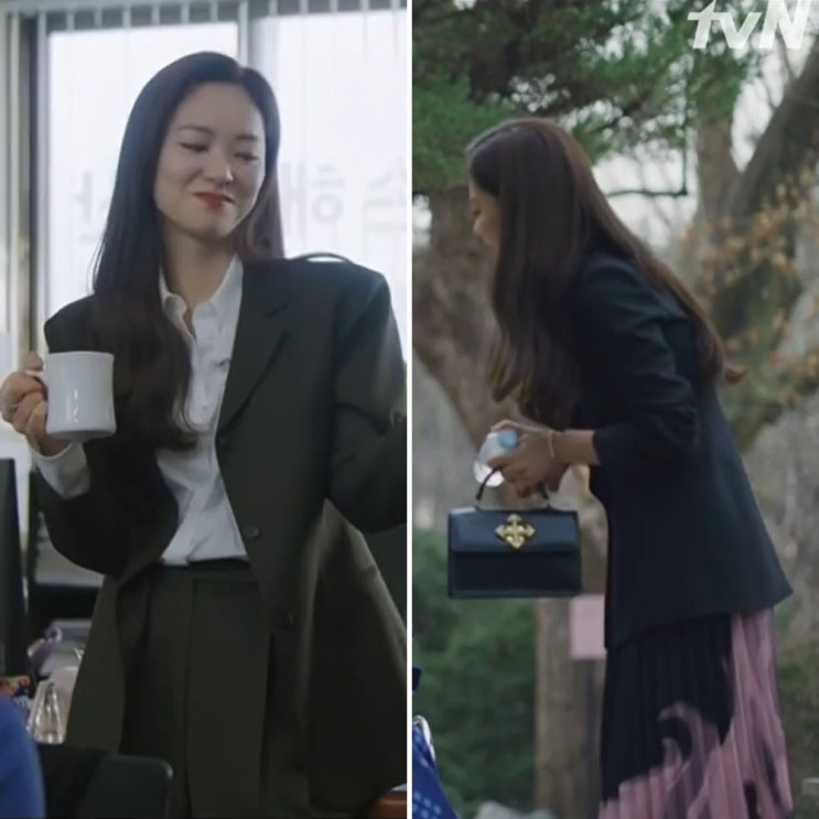  빈센조 결방 이유는 아쉽지만, 전여빈 (홍차영) 패션 수트 셔츠 귀걸이 가방 블라우스 스커트 다 찾아봄!