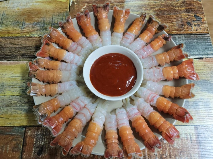  딱새우 배터지게 먹던날~(회, 구이, 라면~^^)
