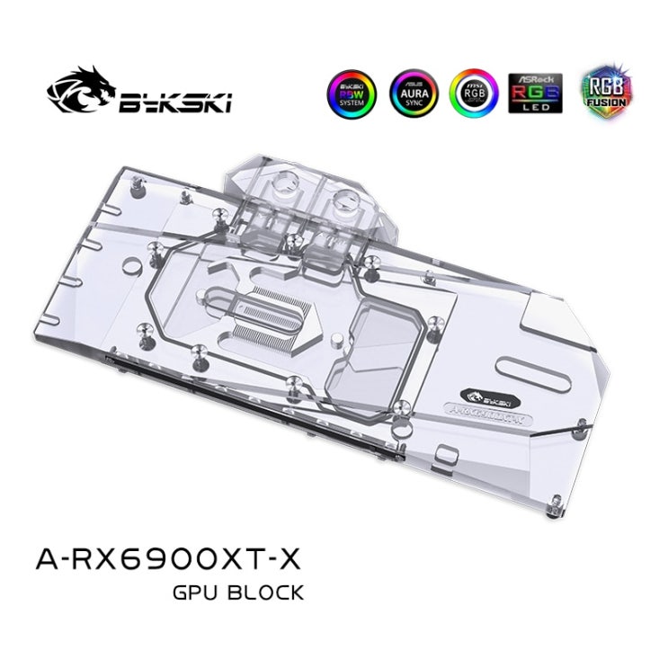 인기있는 AMD RX6900XT 6800XT 레퍼런스 에디션 GPU 카드/풀 커버 구리 라디에이터 블록/A RGB/RGB 용 Bykski 워터 블럭 사용|팬 & 쿨링|, 1개, o
