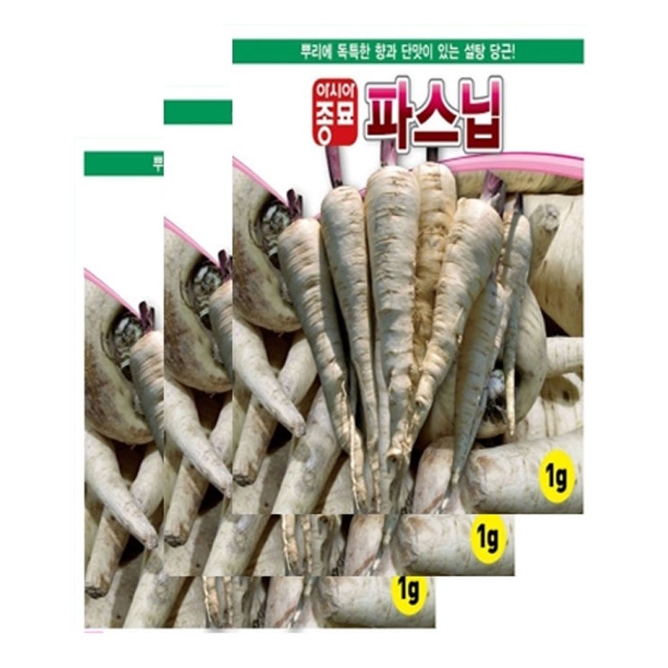 선택고민 해결 (파스닙씨앗종자) 설탕당근-파스닙(1g x 3) 좋아요