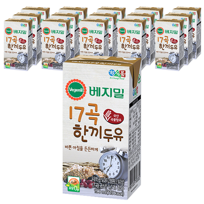 요즘 인기있는 베지밀 17곡 한끼두유, 190ml, 16개 추천합니다