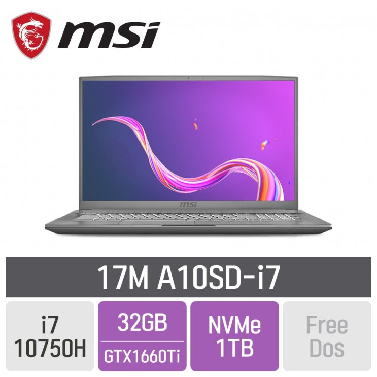 후기가 좋은 MSI 크리에이터 17M A10SD-i7, SSD 1TB, 미포함, 32GB 좋아요