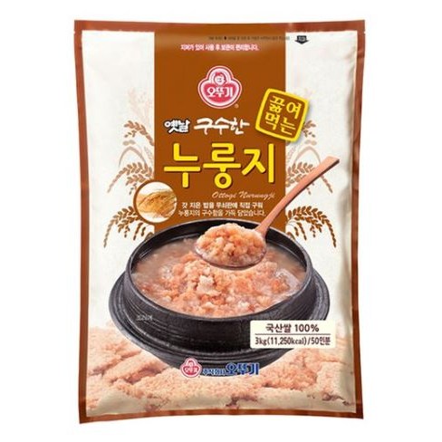 핵가성비 좋은 오뚜기 옛날 구수한 끓여먹는 누룽지, 3kg, 3개 좋아요