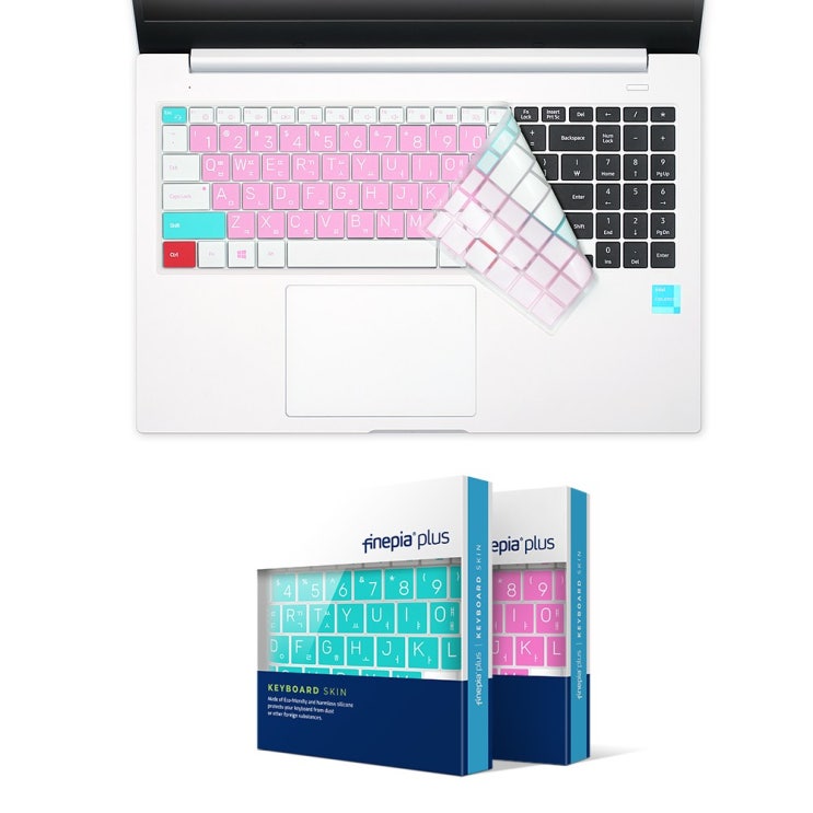 리뷰가 좋은 FINEPIA PLUS 삼성 노트북 플러스2 NT550XDA-KH29W -KH29G 용 멀티 컬러 키스킨, 파인피아 PLUS-Pink 좋아요
