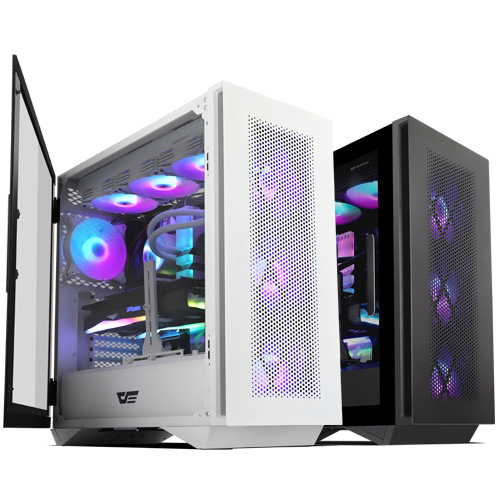 인기 급상승인 darkFlash DLS480 RGB 강화유리 블랙 PC케이스, DLS480 RGB 화이트 ···