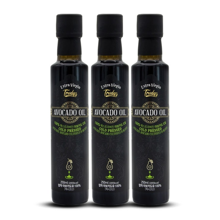 인기 많은 트루디 100% 엑스트라버진 아보카도오일 250ml 할랄 코셔 SQF 인증, 3병 ··· 인기 많은 트루디 100% 엑스트라버진 아보카도오일 250ml 할랄 코셔 SQF 인증, 3병 ···