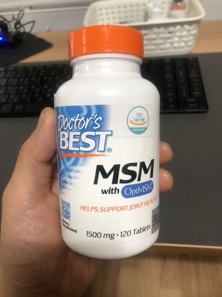 관절 연골 염증에 좋은 영양제 식이유황  닥터베스트  OPTI MSM 1500mg 120정 타블렛