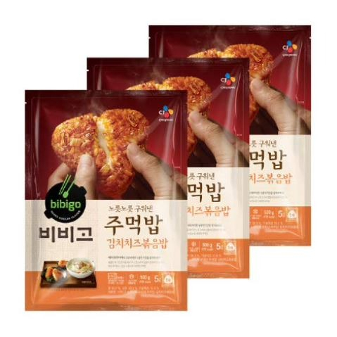 요즘 인기있는 CJ 비비고 노릇노릇 구운 김치치즈주먹밥 500g x 3, 3팩 좋아요