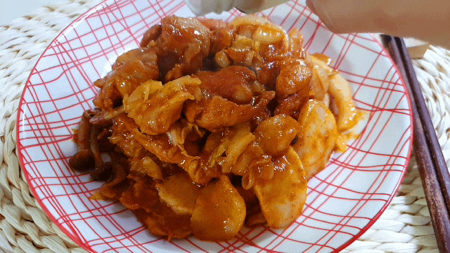  맛잽이식품 푸드밀리 초간단 매운 춘천닭갈비 만들기