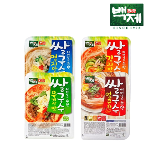 잘나가는 백제 백제쌀국수 멸치맛 4개+김치맛 4개+육개장맛 4개+얼큰한맛 4개_총16개, 16개, 92g ··· 잘나가는 백제 백제쌀국수 멸치맛 4개+김치맛 4개+육개장맛 4개+얼큰한맛 4개_총16개, 16개, 92g ···