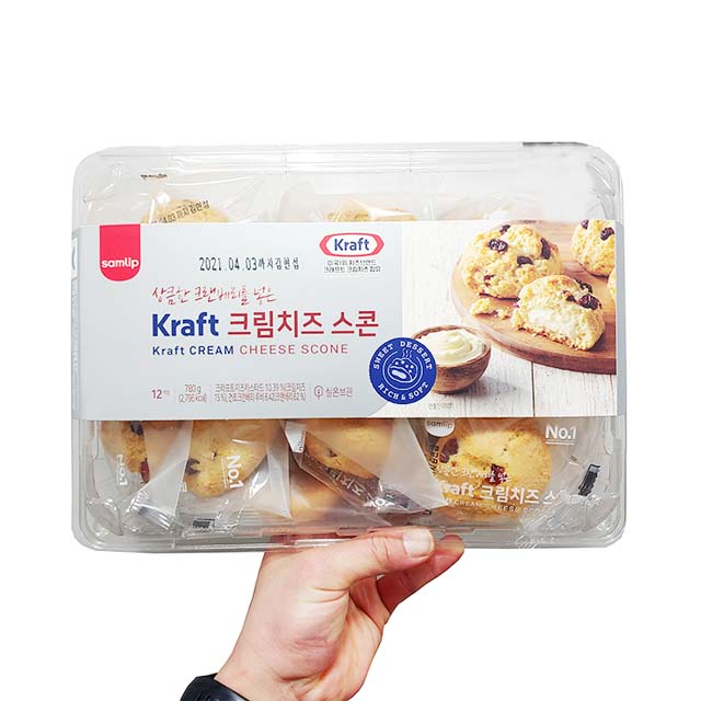 가성비 뛰어난 [코스트코]상큼한 크랜베리를 넣은 크래프트 크림치즈 스콘 12개입Kraft cheese scone 코스트코빵 좋아요