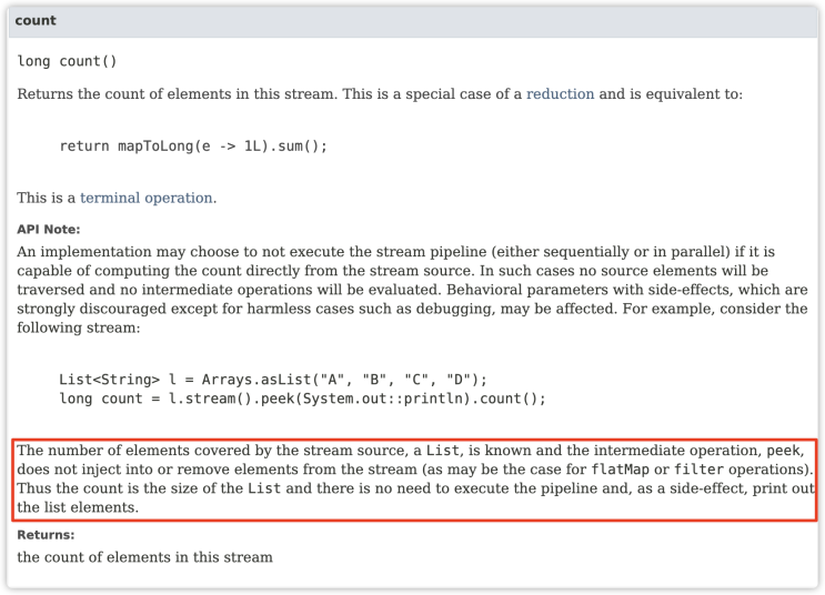  [Java9+] count()가 Stream Terminal operation이 아니다!?