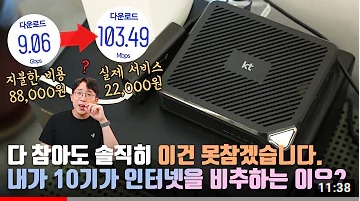  유명 유튜버 잇섭님이 KT 인터넷 속도 제한에 분노한 이유