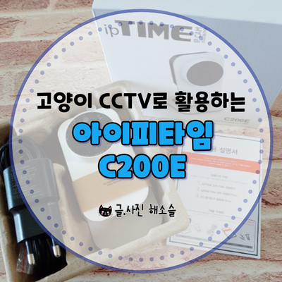  가정용 CCTV 아이피타임 C200E ip카메라로 고양이 지켜보기!
