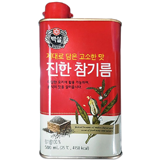 선택고민 해결 백설 진한 참기름, 500ml, 1개 좋아요 선택고민 해결 백설 진한 참기름, 500ml, 1개 좋아요