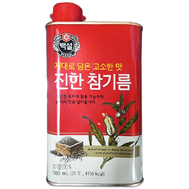 선택고민 해결 백설 진한 참기름, 500ml, 1개 좋아요