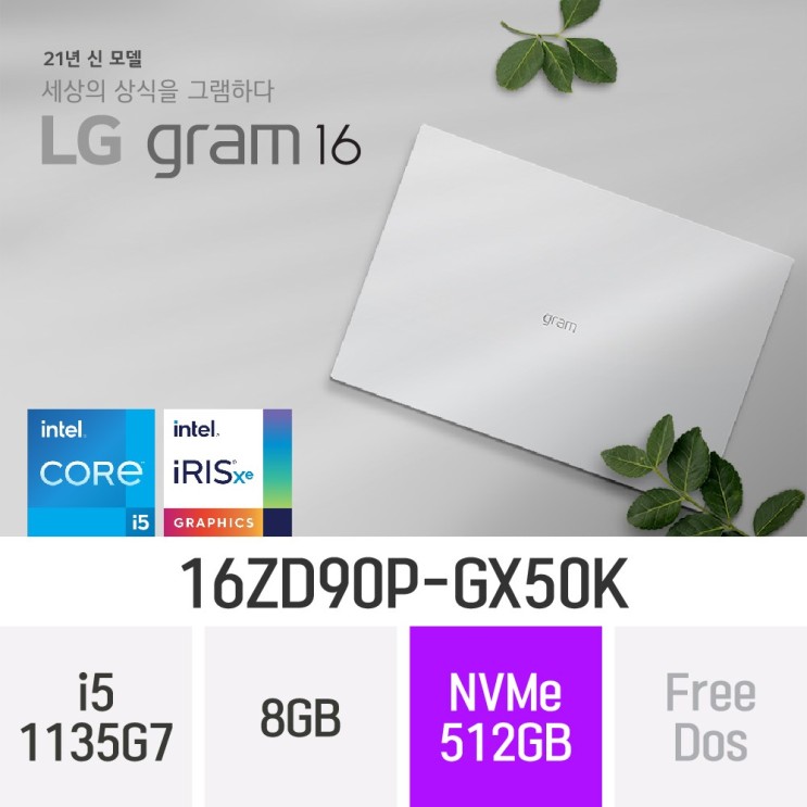 리뷰가 좋은 LG전자 2021년 그램 16 16ZD90P-GX50K, 8GB, 512GB, 윈도우 미포함 추천합니다
