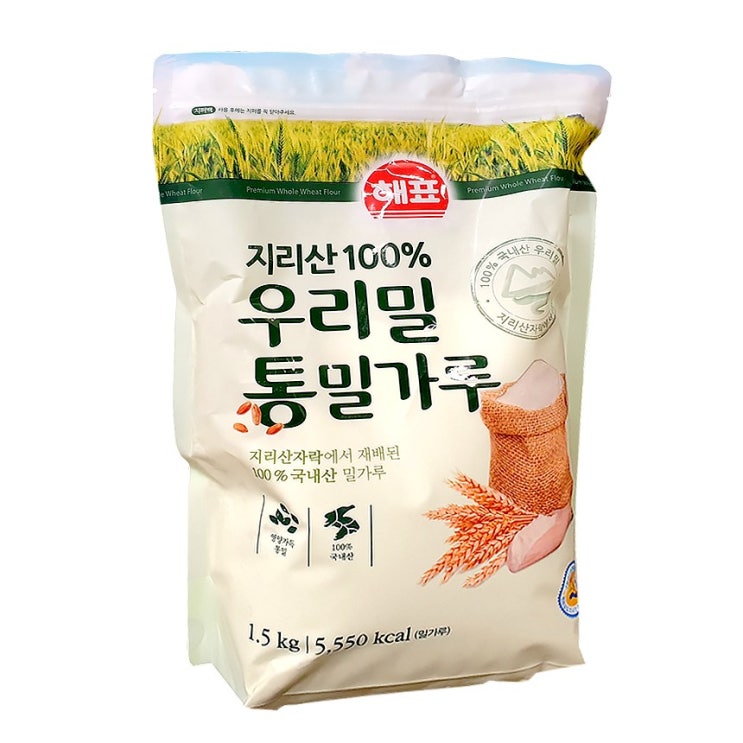 구매평 좋은 해표 우리밀 통밀가루 1.5kg ··· 구매평 좋은 해표 우리밀 통밀가루 1.5kg ···