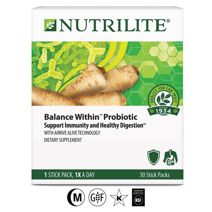 인기있는 Nutrilite 뉴트리라이트 미국 암웨이 밸런스 위딘 프로바이오틱 30스틱, 1개, 1 좋아요