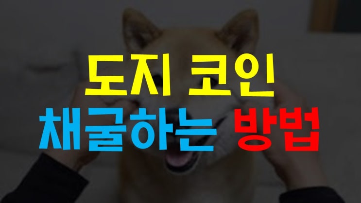  도지(doge)코인 채굴하는 방법