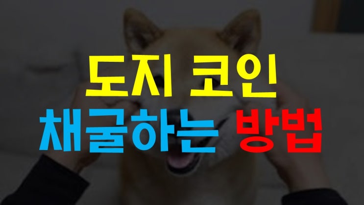 도지(doge)코인 채굴하는 방법