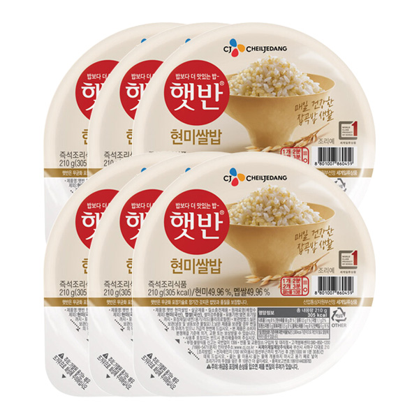 갓성비 좋은 햇반 현미쌀밥, 210g, 6개 추천합니다 갓성비 좋은 햇반 현미쌀밥, 210g, 6개 추천합니다
