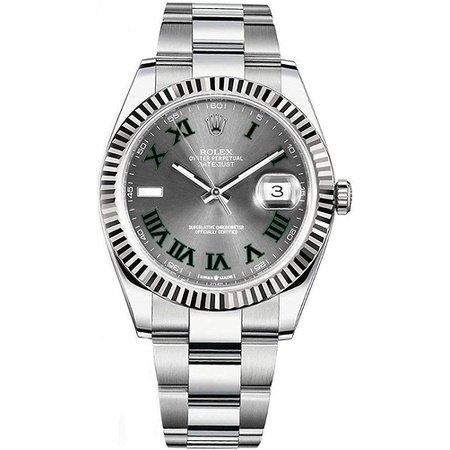 선택고민 해결 Rolex Datejust 41 Grey Dial with Green Roman Numeral Markers Mens Watch Ref. 126334 PROD8000 선택고민 해결 Rolex Datejust 41 Grey Dial with Green Roman Numeral Markers Mens Watch Ref. 126334 PROD8000