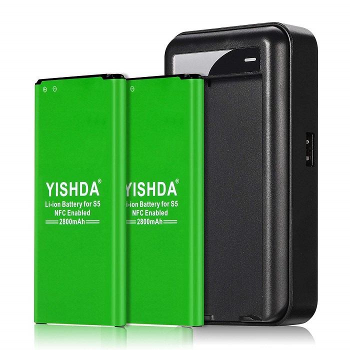 갓성비 좋은 Galaxy S5 Batteries NFC Capable YISHDA 2x2800mAh Li-ion Replacement Samsung 배터리 with Charger 갓성비 좋은 Galaxy S5 Batteries NFC Capable YISHDA 2x2800mAh Li-ion Replacement Samsung 배터리 with Charger