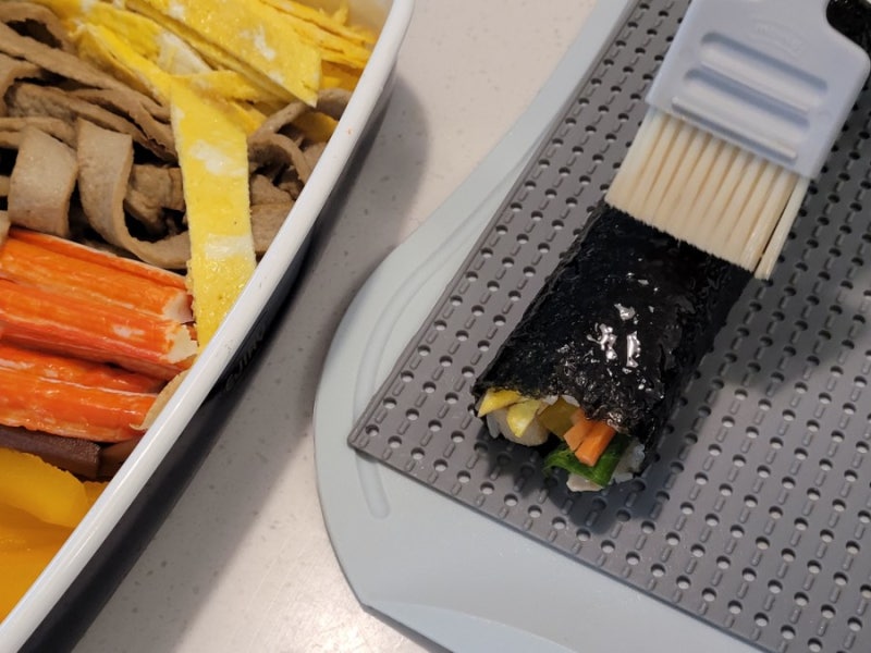 다이소 실리콘 김밥말이 써봤어요(feat 김밥솔)