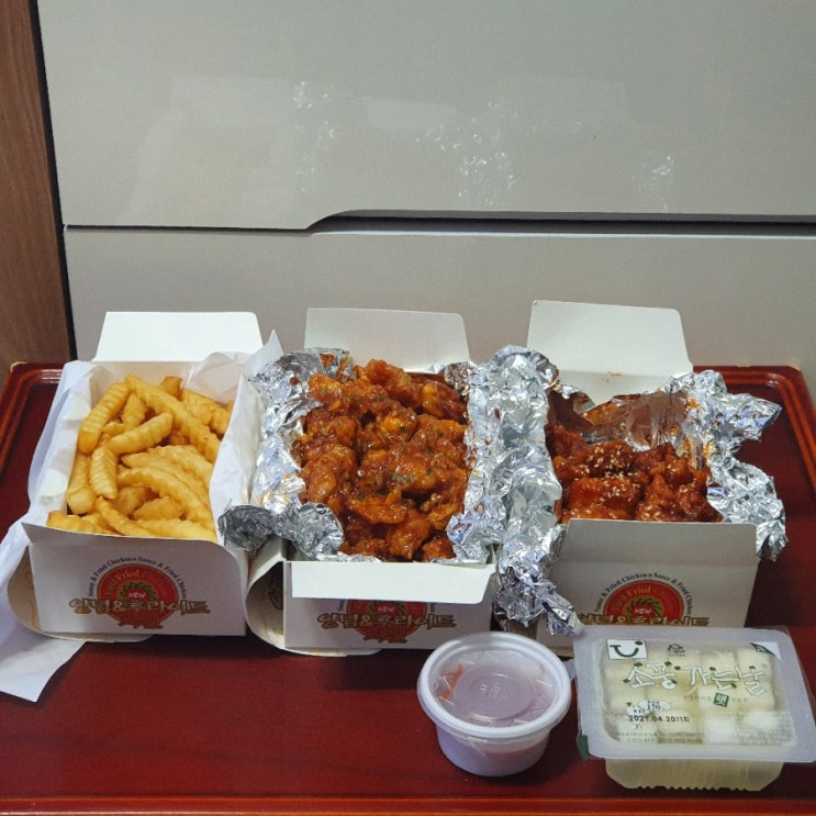  [먹거리 리뷰] 토리 2마리치킨 순살 치킨(양념 치킨+불닭 치킨) 먹어본 후기