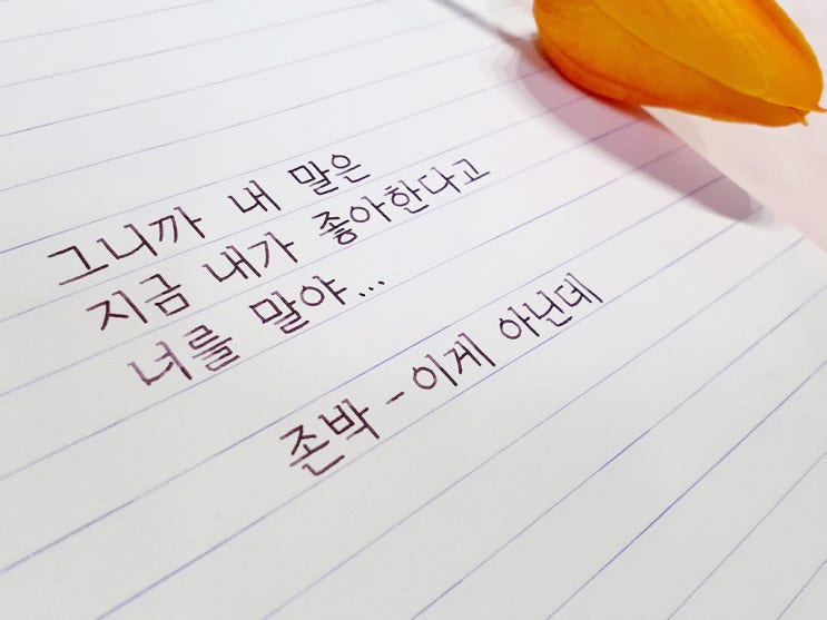  놀면 뭐하니에서 김남길이 부른 이게 아닌데 가사를 써 보았어요.