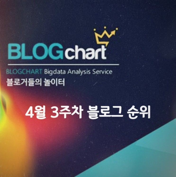 4월 3주차 블로그 순위와 변동상황 확인 (블로그 차트)