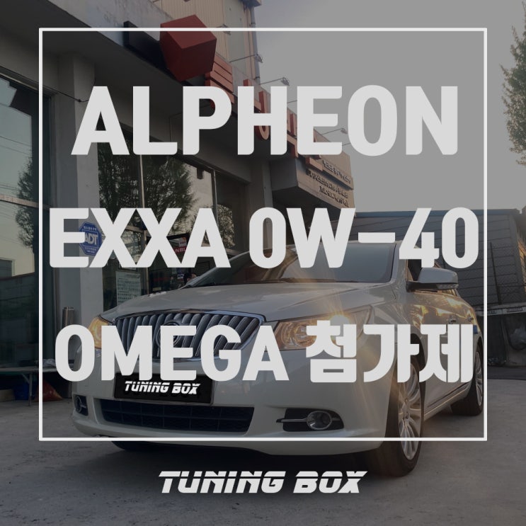  알페온 엑사 하이퍼 스포츠 0W40 합성유 교체/오메가 엔진오일 첨가제[광주 튜닝박스]