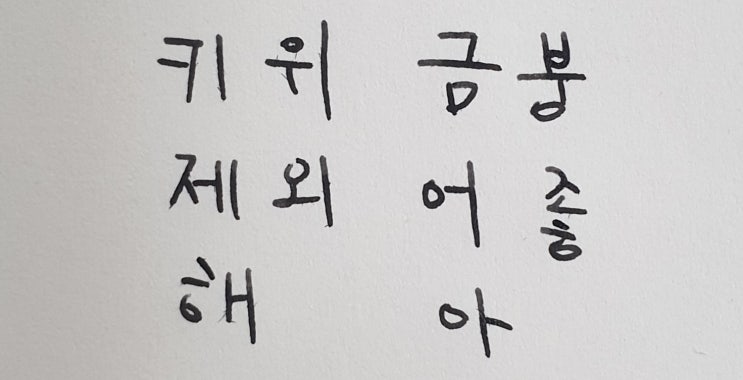  모음표 외우기