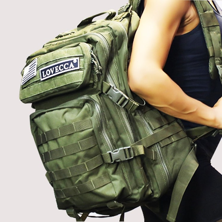 인기있는 LOVECCA 운동 헬스 밀리터리 군인 백팩 가방 좋아요