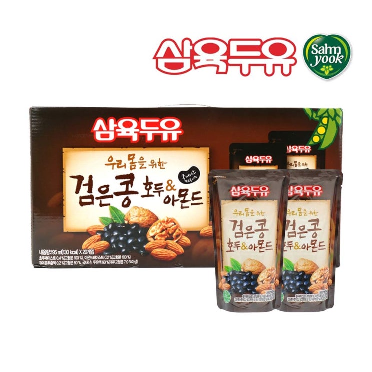 인기 급상승인 삼육두유 검은콩 호두 앤 아몬드 파우치 190ml, 60개 ··· 인기 급상승인 삼육두유 검은콩 호두 앤 아몬드 파우치 190ml, 60개 ···