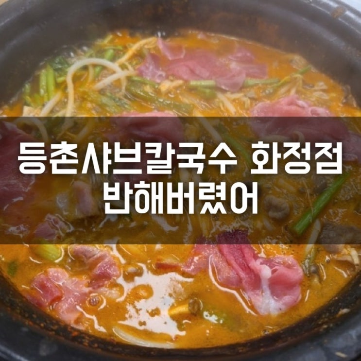 등촌샤브칼국수 화정점 반해버린 내돈내산 후기