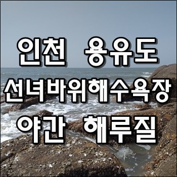 인천 선녀바위해수욕장 야간 해루질