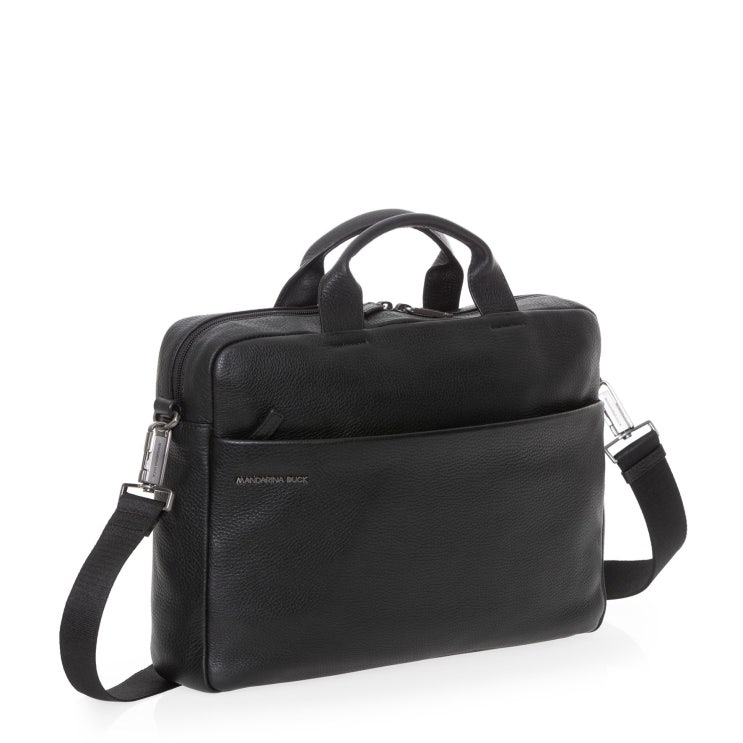 후기가 좋은 Mandarina Duck Detroit slim leather briefcase UZC07 Black 좋아요