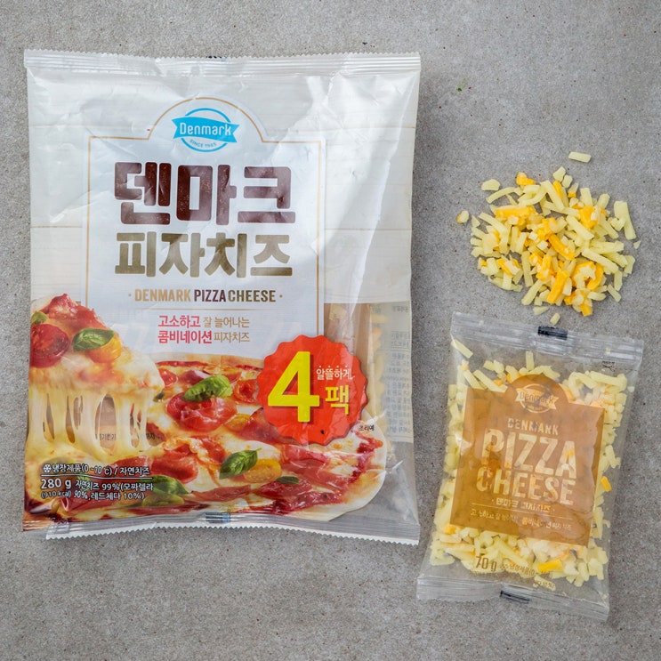 의외로 인기있는 덴마크 모짜렐라 피자치즈 멀티팩, 280g, 1개 추천해요