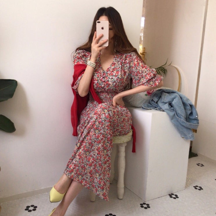 핵가성비 좋은 리본마켓 / 로즈워터 빈버튼 스모크 쉬폰 롱원피스 ··· 핵가성비 좋은 리본마켓 / 로즈워터 빈버튼 스모크 쉬폰 롱원피스 ···