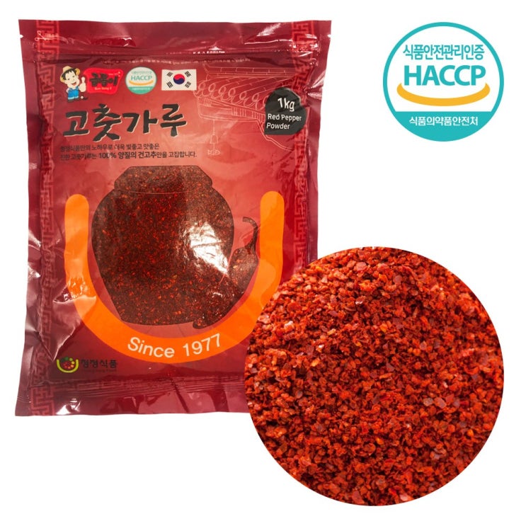 잘팔리는 청정식품 HACCP 국산 태양초 고춧가루 굵은가루 1kg, 1개 추천합니다