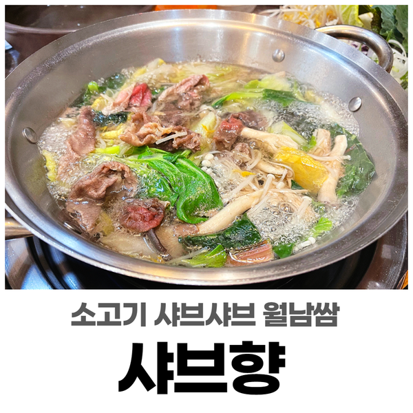 성남 분당 판교 맛집 : "샤브향" 소고기 샤브샤브 월남쌈