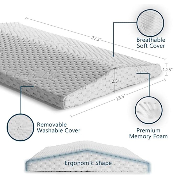 많이 찾는 ComfiLife 요추 지원베개 허리통증 메모리폼 베개 사이드 침대 허리 등쿠션 추천합니다