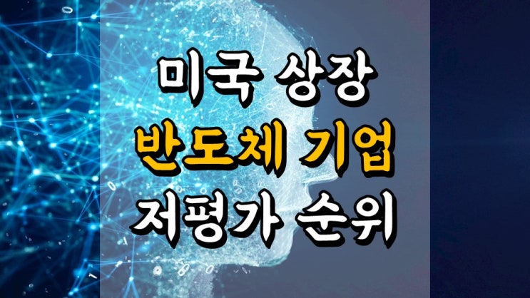  미국 상장 반도체 기업 저평가 순위 - 대주주 차트, INTC, NVDA, AMD, MU, QCOM, AVGO, TSM, TXN, 주식PER, 반도체 관련주